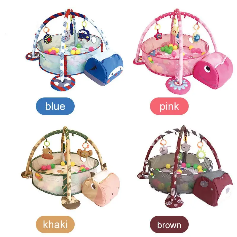 NOUVEAU animal tortue forme clôture fitness cadre couverture activité sport bébé jouer gym jeu tapis avec balle suspendus hochets jouets pour bébés