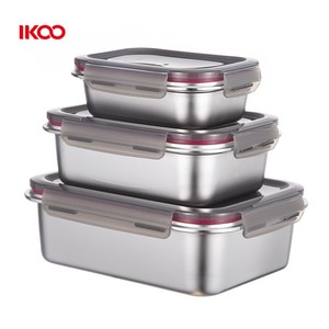 Respetuoso del medio ambiente hermético reutilizables contenedor a prueba de fugas anidados de la caja de almuerzo de comida - Product Image 1