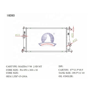 หม้อน้ำ GF30 PA66 LFB715200A สำหรับมาสด้า<span class=keywords><strong>5</strong></span> CR19 2010อะไหล่หม้อน้ำจีน - Product Image 4