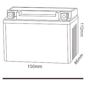Batería de Plomo-Ácido Sellada Recargable YTZ14S-BS de 12 Voltios, <span class=keywords><strong>12V</strong></span>, 20Ah, 10Hr, <span class=keywords><strong>AGM</strong></span>, SLA, para Motocicleta - Product Image 2