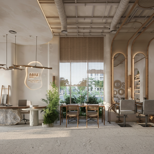 Salón de belleza personalizado, decoración de interiores, diseño pacífico de moda, muebles de exhibición de salón completo, vitrinas personalizadas - Product Image 1