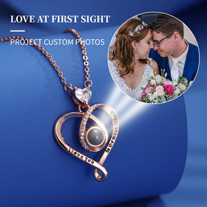 Personalizza le lingue 100, <span class=keywords><strong>ti</strong></span> <span class=keywords><strong>amo</strong></span> collana di proiezione, Set personalizzato di collana di san valentino - Product Image 4