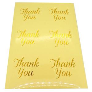 Autocollants transparents en BOPP avec inscription « Merci » en feuille d'or, forme irrégulière, cadeaux de mariage, cadeaux pour la fête nuptiale - Product Image 3