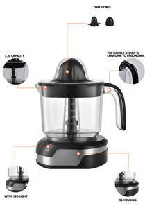 Escariadores <span class=keywords><strong>de</strong></span> varios tamaños, resistente al agua, capacidad <span class=keywords><strong>de</strong></span> 1,2 L, exprimidor Manual portátil <span class=keywords><strong>de</strong></span> cítricos, exprimidor eléctrico <span class=keywords><strong>de</strong></span> naranja - Product Image 4