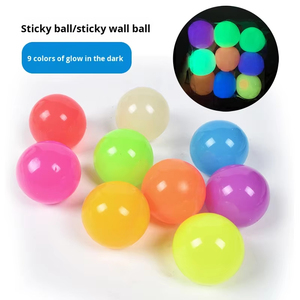<b>Luminous</b> Sticky <b>Ball</b> Sensory Toy Wall/Ceiling Throw Catch Stress Relief Fidget <b>Ball</b> for Girls & Boys Teens Adults Wholesale - Product Image 2