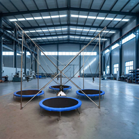 Trampoline à bungee YiBei en acier inoxydable moderne, design spacieux pour un plaisir maximal dans les parcs d'attractions, certifié CE