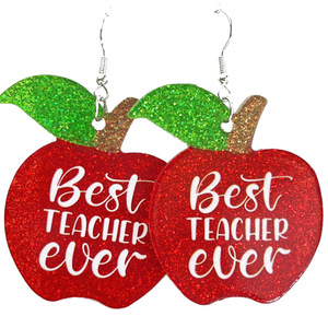 Boucles d'oreilles en acrylique Big Apple Interactive Light-Up Teacher Gift | Bijoux de déclaration de la journée des enseignants de liaison étudiant-enseignant - Product Image 2