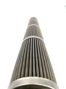 Separador de aceite de cilindro de filtro de vela de malla metálica perforada de acero inoxidable de alta temperatura para suministros de filtro de polímero de filamento - Product Image 6