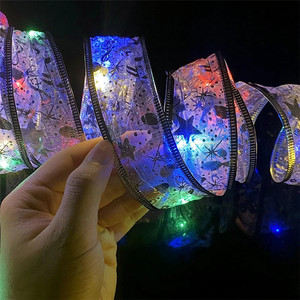 크리스마스 LED 리본 조명 크리스마스 트리 장식품 DIY 레이스 활 문자열 조명 Navidad 홈 장식 새해 2022 - Product Image 5