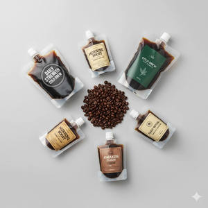 Custom Printed Frosted High-Barrier Stand up <strong>Spout</strong> <strong>Pouch</strong> for Cold Brew Coffee Concentrate and Liquid Beverage - Product Image 6