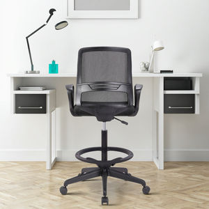 Chaise de <span class=keywords><strong>bureau</strong></span> ergonomique moderne avec <span class=keywords><strong>assise</strong></span> haute et accoudoir fixe Kabel Zhejiang Anji Chaise en maille avec repose-pieds - Product Image 1