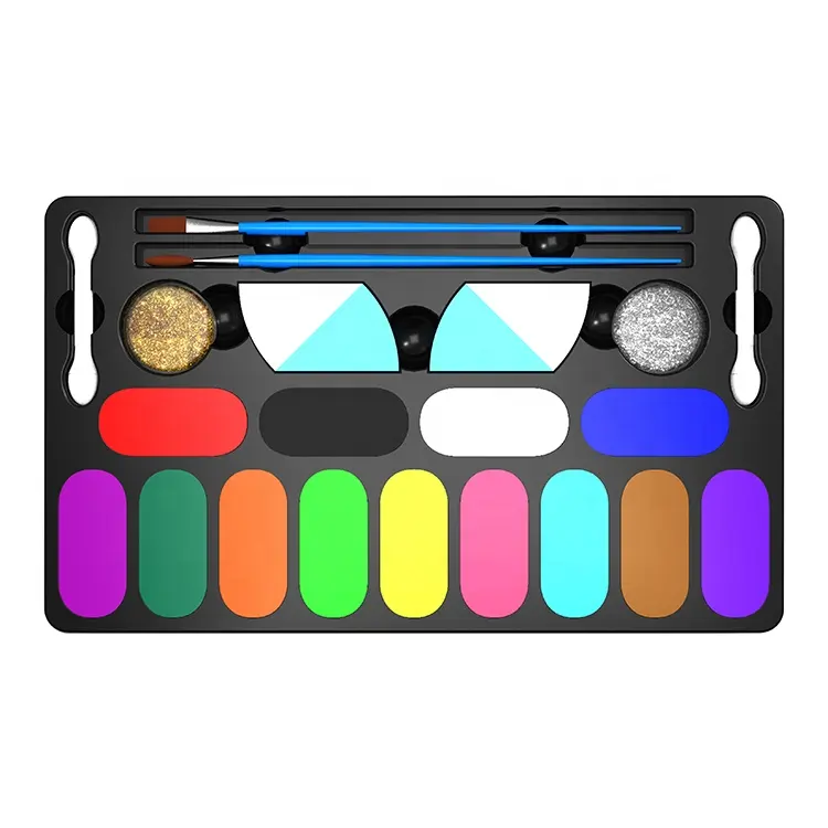 Профессиональные краски для лица для боди-арта, 10 цветов, 12 видов цветов на водной основе краски для лица для детей с фирменной торговой маркой логотип