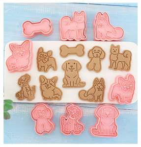 8 pièces en plastique <span class=keywords><strong>chien</strong></span> <span class=keywords><strong>emporte</strong></span>-pièces et tampons à piston ensemble 3D gaufrage <span class=keywords><strong>Biscuit</strong></span> moule presse <span class=keywords><strong>pour</strong></span> la cuisson Fondant <span class=keywords><strong>chien</strong></span> biscuits - Product Image 3