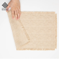 Napperons en coton et polyester à pompons pour table à manger, lavables, vente en gros