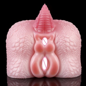 Masturbador Hot Fire Dragon, Estilo Animal de Fantasía, Dispositivo de Placer Masculino de Doble Canal - Product Image 2