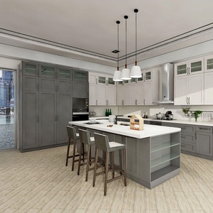 2026 American-Style Kitchen <b>Cabinets</b>: High-End Solid Wood Lacquered Modular Custom Kitchen <b>Cabinets</b> - Product Image 4