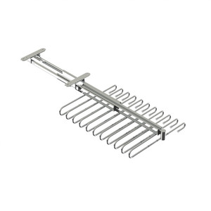 Pull-out <b>trouser</b> rack. Full extension. 11 <b>hangers</b>. For wardrobes and dressing rooms. Chrome finish. Graphite finish. - Product Image 2