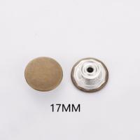 Bouton en métal pour jean 17 mm, vente en gros d'usine, composant durable pour vêtements