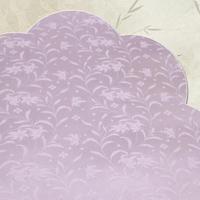 Tissu de Haute Couture en Soie de Mûrier 100% Grade 6A, Anti-statique, Respirant, Jacquard Floral, Violet Fumé, Largeur 70cm, 100GSM