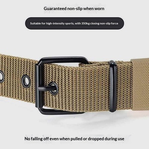 Ceinture en toile de nylon pour homme - Ceinture de travail tactique robuste avec boucle à ardillon élégante à dégagement rapide pour un usage quotidien - Product Image 2