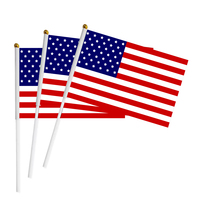 Drapeaux de la planète personnalisés en gros pour événements sportifs en plein air, drapeaux à main professionnels en polyester, écologiques, durables et à séchage rapide