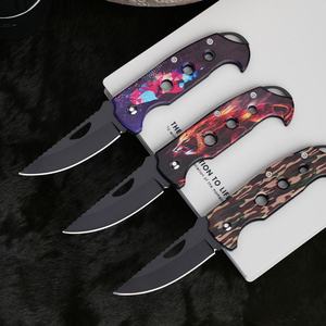 Couteau de poche pliant Castle Pirate, personnalisable, qualité OEM, pour le camping, en acier inoxydable D2, manche en plastique, HK FB186 - Product Image 3