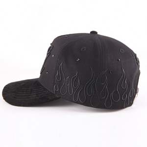 Wholesale Custom Design Rhinestone Street Style Sporty 5 Panel Embroidered Unisex Sports Caps with Suede Brim - Product Image 4