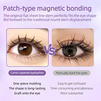 Extensions de cils individuels en faux vison, 12 rangées, volume D, effet renard doux, en gros, plateau de cils en cluster DIY