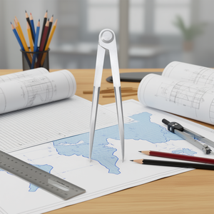 Divisores de Precisión Fervous, Herramienta de Dibujo Metálica para Ingeniería, Dibujo Técnico y Medición - Product Image 3