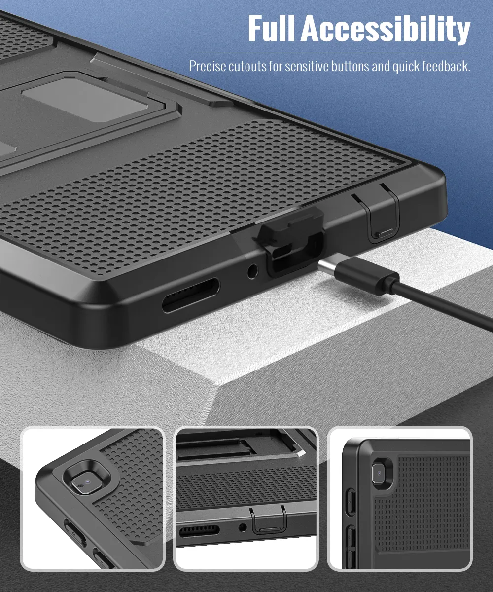 MoKo [Heavy Duty] Shockproof Rugged Cover mit Built-in Screen Protector für Samsung Galaxy Tab A7 Lite 8.7 2021