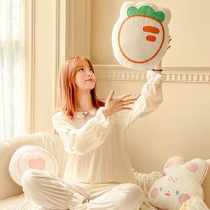 Cuscino di coniglio con stampa di orso dei cartoni animati cuscino di lancio di animali semplici cartoni animati cuscino per divano in vita di carote - Product Image 4