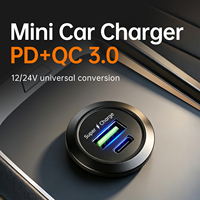 Chargeur USB embarqué 12V 24V pour voiture, prise PD 36W QC3.0 double port Type-C USB-A, chargeur rapide pour moto, VTT, bateau, bus