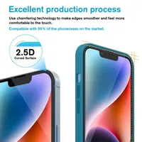 Protecteur d'écran à alignement automatique en verre trempé Premium 9H I Phone 13 Pro Max Universal Hd Clear