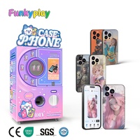 Distributeur automatique Funkyplay à gaufrage 5 couleurs d'encre pour coques de smartphone, écran tactile, système de paiement par jetons, coques de téléphone