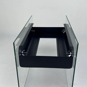 Moderno ecologico <span class=keywords><strong>bioetanolo</strong></span> camino da tavolo elegante nero con elegante vetro quadrato nero decorativo in metallo - Product Image 5