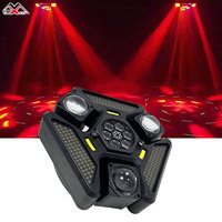 Lumières de discothèque, fête, LED, rotation à 360 degrés, lumière de scène à trois bras RGBW avec contrôle DMX et gradation ultra-lisse