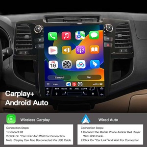 หน้าจอแอนดรอยด์ 13 ขนาด 12.1 นิ้ว แบบ Carplay สไตล์เทสลา สำหรับรถยนต์โตโยต้า ฟอร์จูนเนอร์ ไฮลักซ์ รีโว่ ปี 2004-2015 เครื่องเล่นมัลติมีเดีย GPS NAVI วิทยุติดรถยนต์ - Product Image 4