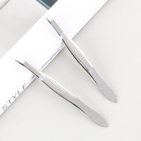 Pinzas Profesionales de Acero Inoxidable para Cejas, Depilación, Punta Inclinada, Pinzas de Precisión para Cejas, Herramientas de Maquillaje Facial