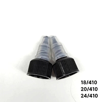 Bouchon à vis en plastique noir anti-fuite 18/410 20/410 24/410, embout de buse multicolore recyclable, fermeture à torsion pour sceller les bouteilles