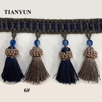 Tianyun Direct Factory - Vente chaude : Franges à pompons de 8 cm pour rideaux, coussins, tapis et nappes prêts à l'emploi
