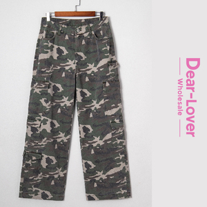 Dear-Lover abbigliamento <span class=keywords><strong>donna</strong></span> all'ingrosso a vita alta alla moda Western Boutique Camo Cargo <span class=keywords><strong>pantaloni</strong></span> <span class=keywords><strong>larghi</strong></span> Jeans Denim per <span class=keywords><strong>donna</strong></span> - Product Image 2