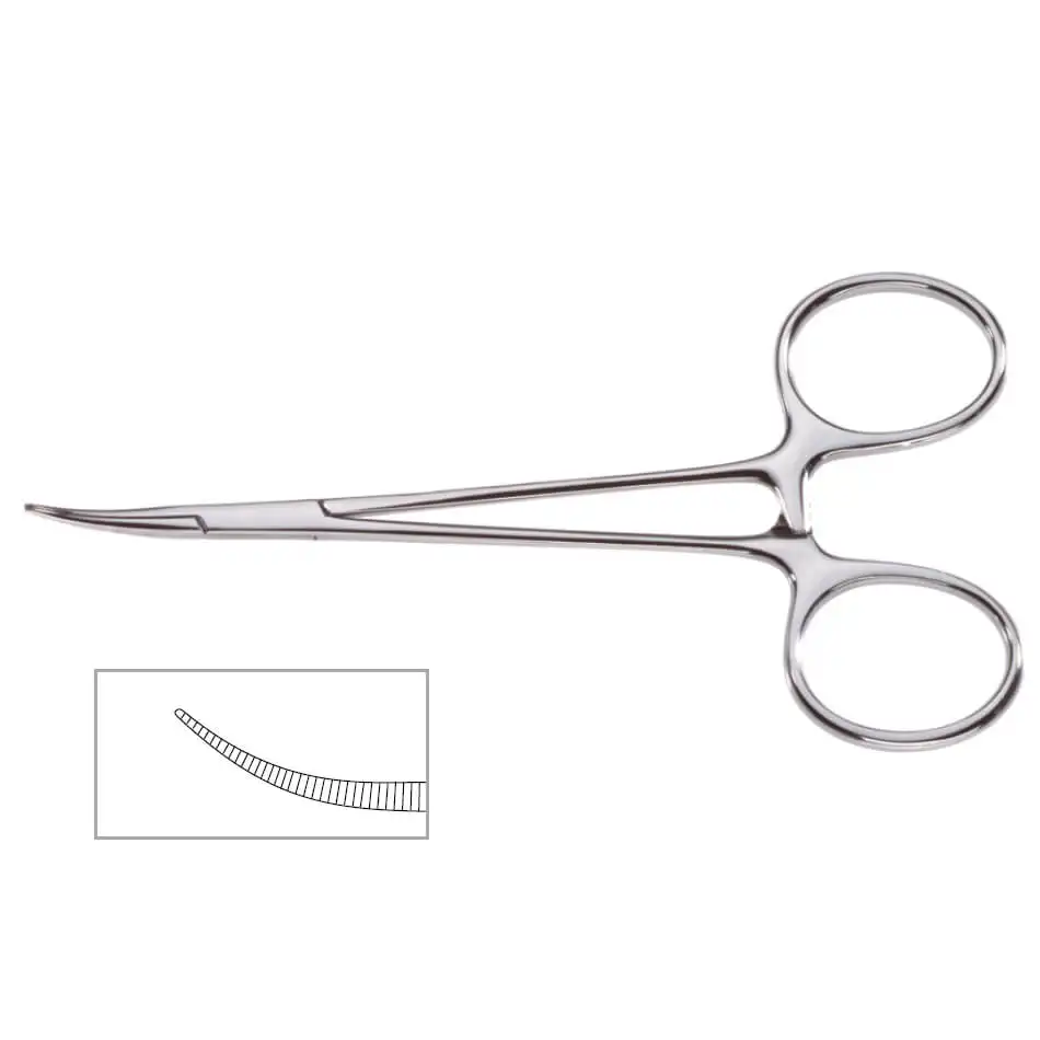 Buy high quality stainless surgical instruments straight and curved free laser logo Halsted Mosquito Hemostatic Forceps.