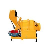 Bétonnière mobile automatique JOVE, bétonnière à tambour portable à quatre roues, électrique/à essence/à diesel, 13 m/h, moteur 4 kW