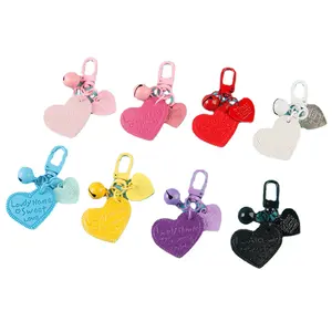 Gespoten Legering Lederen Love Bell Sleutelhanger Auto Sleutelhanger Gepersonaliseerde Student Cadeau Rugzak Opknoping Ornament