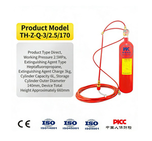 Système d'extinction d'incendie automatique en acier inoxydable du fabricant, avec tube de détection d'incendie rouge <span class=keywords><strong>et</strong></span> modes d'activation directe <span class=keywords><strong>et</strong></span> indirecte - Product Image 2