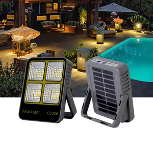 NEW IP65 Solar Powered USB Rechargeable LED Flood <b>Light</b> with Powerbank Battery Emergency Portable Camping <b>Working</b> Lamp - Product Image 4