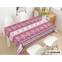 Nappe de table rectangulaire en plastique, motif festif de Noël, résistante aux taches d'huile, imperméable, écologique, facile à nettoyer, très résistante