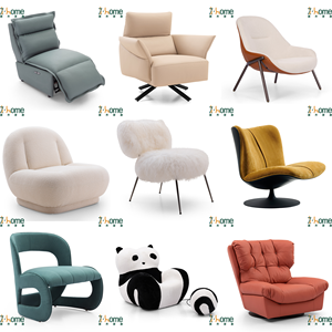 Boucle Armchair Leather Frame Metal Legs Low Profile Deep Seat Plush Fabric Accent <b>Chair</b> Living Room Villa Apartment - Product Image 4