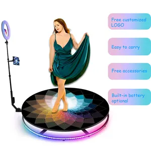 360 Photo Booth Spinner mit LED-Lichtern Screen Monitor für 360 Photo Booth 360 Video Photo Booth Hintergrund gehäuse