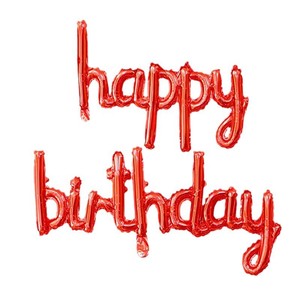 Globos de Aluminio para Fiesta de Cumpleaños, Letras 'Feliz Cumpleaños' en <span class=keywords><strong>Minúsculas</strong></span> de una Sola Pieza - Product Image 5